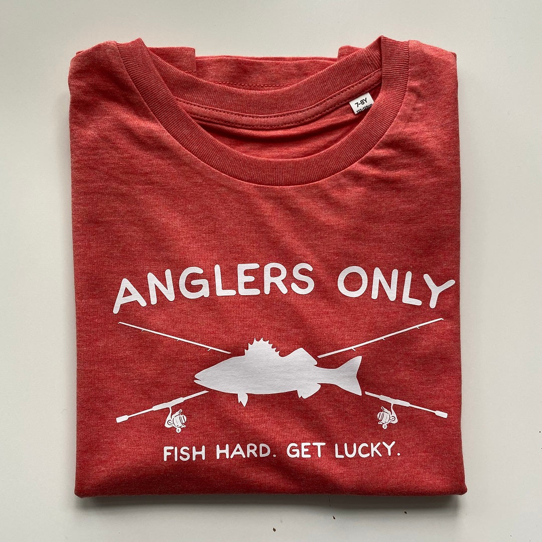 Kids 'Cross Stix' T-Shirt - Red | Kids Fishing Clothing | Anglers Only 9/11